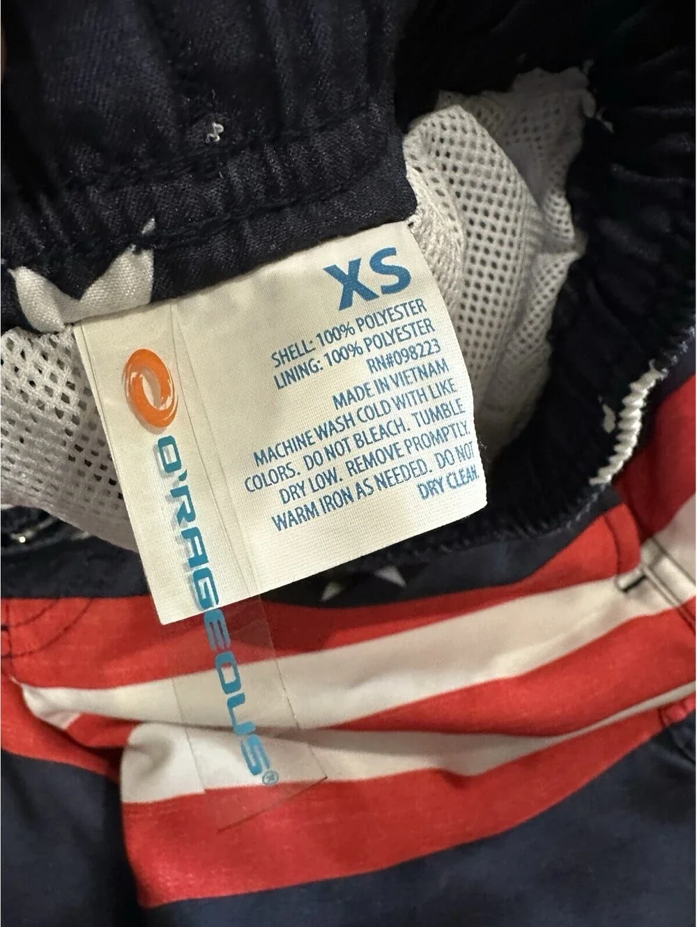 Circo Boys XS Stars & Stripes Swim Shorts Blue Red White Drawstring Lined